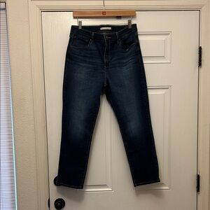 Levi's High Rise Straight Crop Jeans Size 32